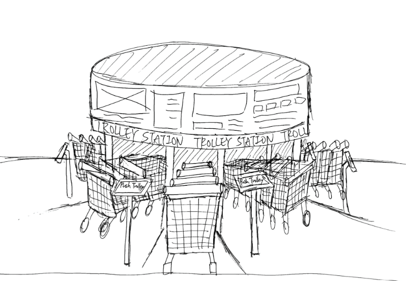 Initial concept art for Smart Station